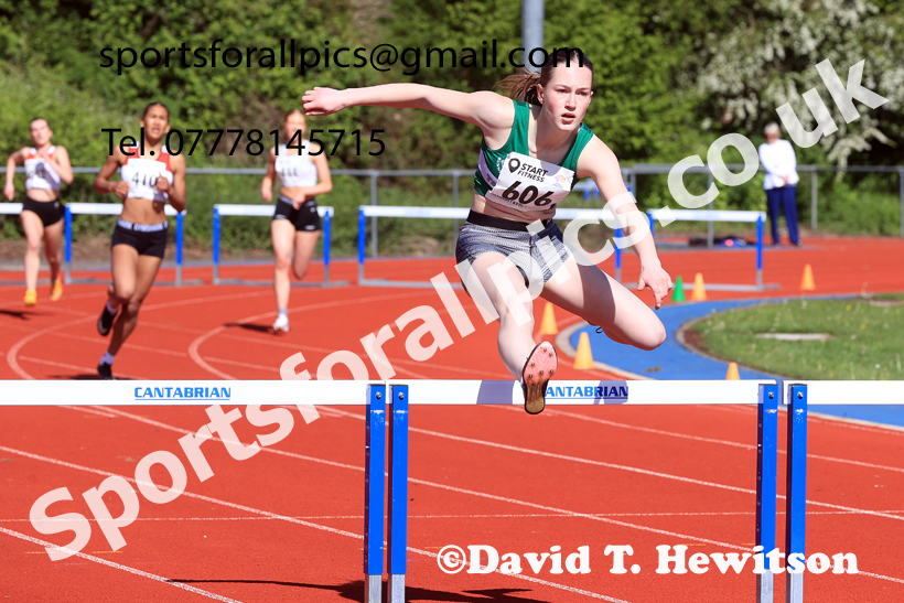 Hurdles, 2026 North Eastern Track and Field Champs, Shildon, County Durham. Photo: David T. Hewitson/Sports for All Pics